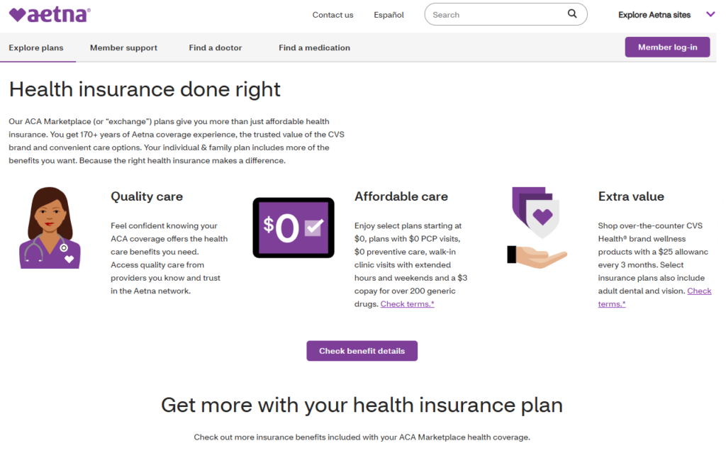 Sign up for Aetna Marketplace Health Insurance